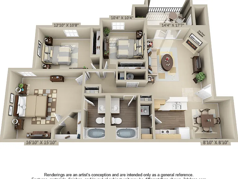Estancia At City Center - The Summit - 2 Beds - 2 Baths - 1320 Sq. ft.