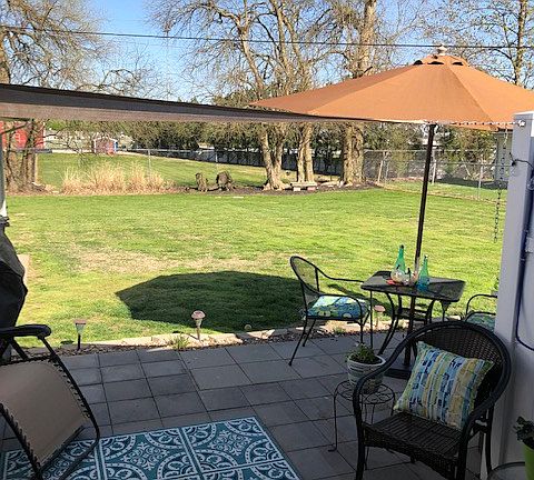 Semi private back yard