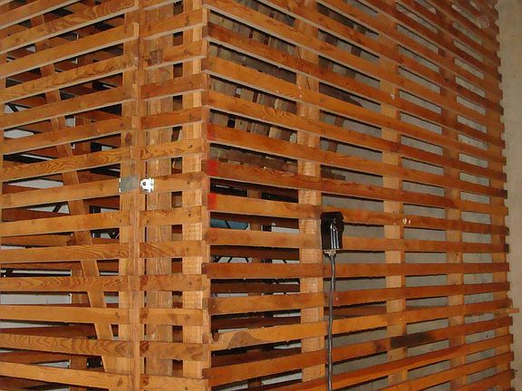 Locked storage area in basement