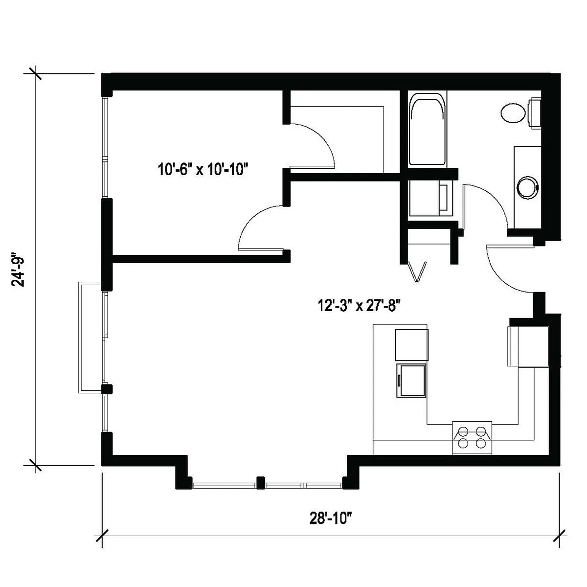 Floor plan 1X1 C16