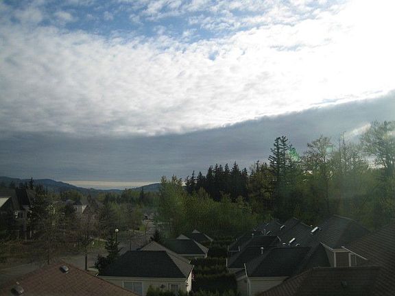 A beautiful unique view of the Bellingham hills.