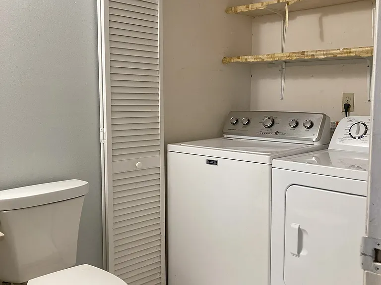half bath with washer/dryer