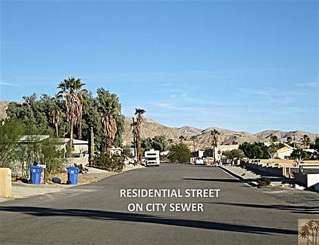 Contact Mission Springs Water District 760.329.5169 to verify sewer