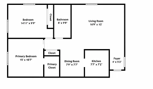 Floor plan Two Bedroom