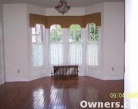 Living room showing bay window