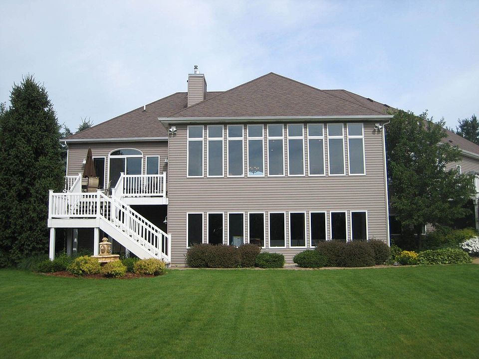 Walls of windows in back