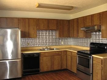 Modern kitchen with stainless steel appliances