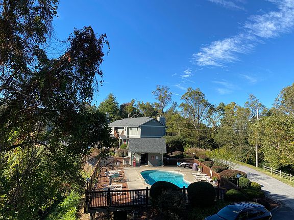 View from the end of your deck. One of your parking spots can be seen from this photo