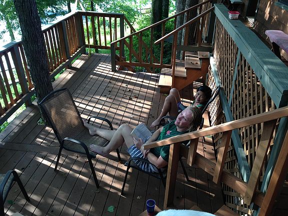 Great place to watch the kids swim or enjoy a sunset.