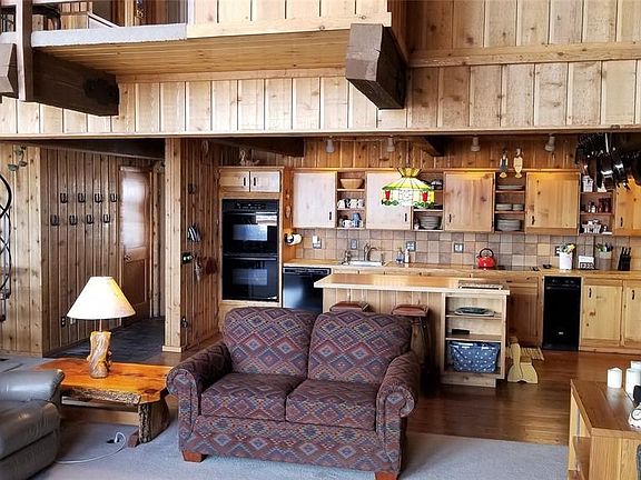 Open Kitchen with Butcher Block Island