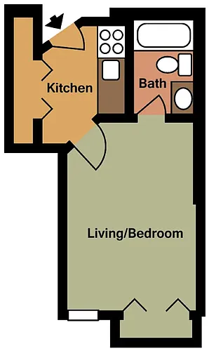 Floor plan Studio