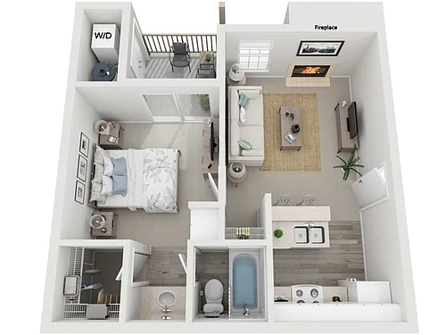 Floor plan 1x1A