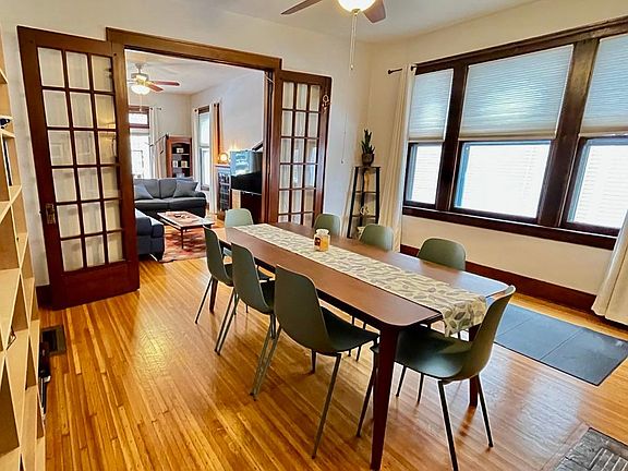 dining room looking into living room, from kitchen door