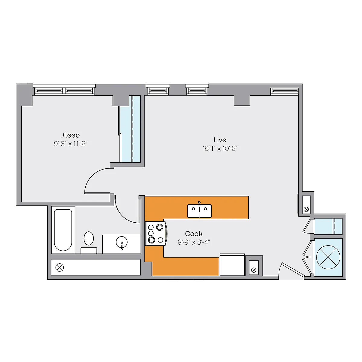 Floor plan clyd-1bT01