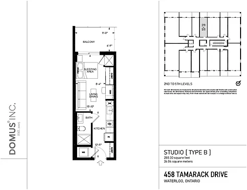 Floor plan Studio B