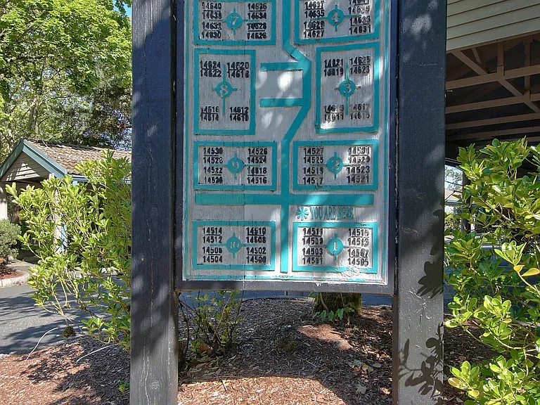 Way-finding signage throughout the community