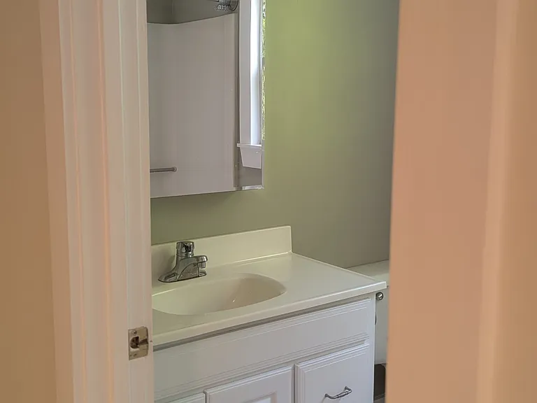 I added a nice Kohler medicine cabinet, which has a good amount of storage space.