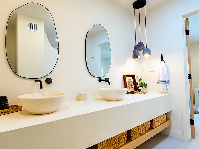 Primary bathroom sinks