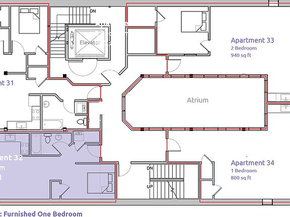Floor Plan of Unit 32