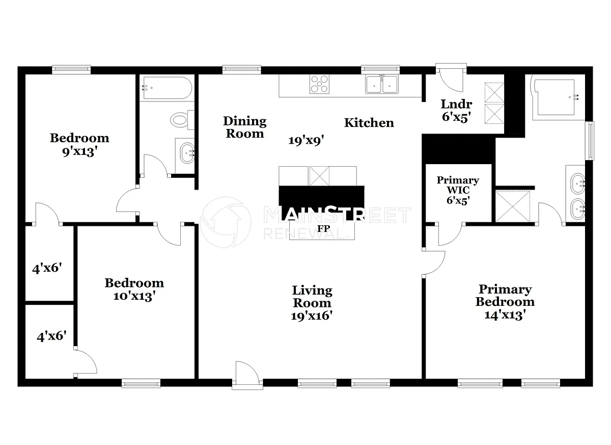 Floor Plan - 615 N Hardee St