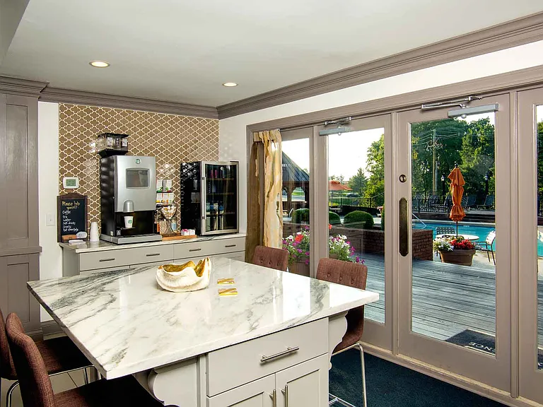 Resident lounge with gourmet coffee bar
