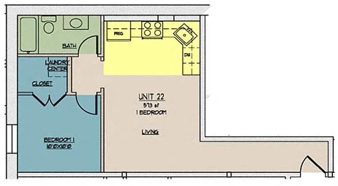 Floor plan The Lofts at One Eleven 222