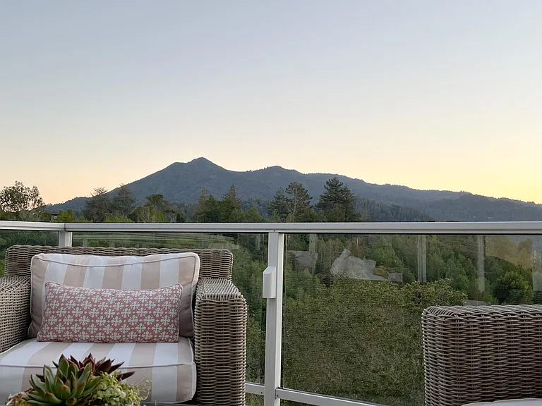 Evening sunsets over Mt Tam are a spectacular daily occourance.