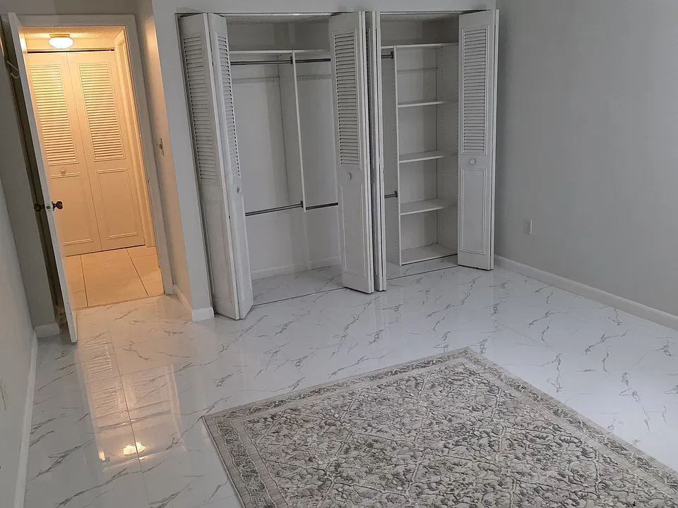 New floor in bedroom, spacious closet, lots of natural light.