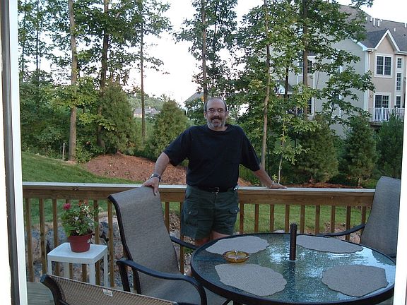 Private, grassy backyard