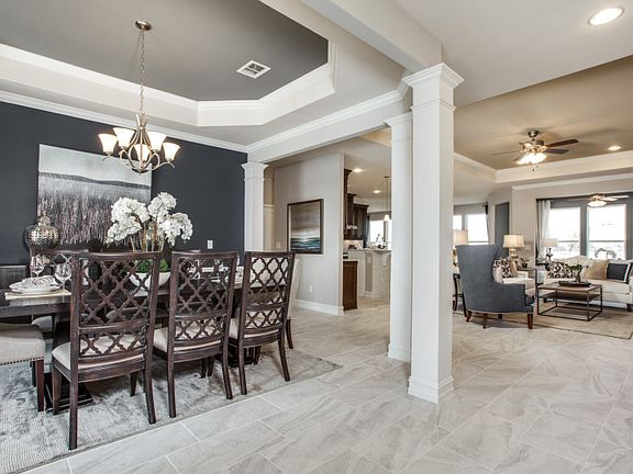 Entryway with views into the heart of the home and the formal dining area