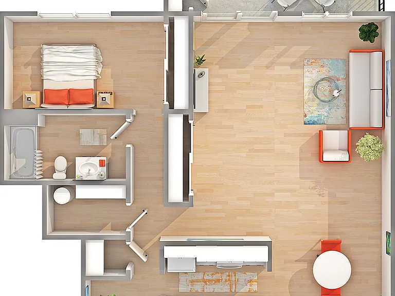 A4 | 1-Bedroom Floorplan A4 | 1-Bedroom Floorplan