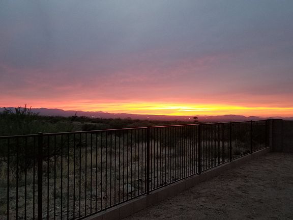 Sunset view from back yard