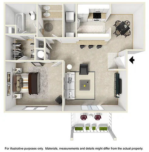 Floor plan 1-Bedroom