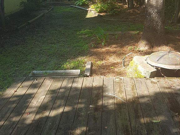 Backyard fenced in and private.