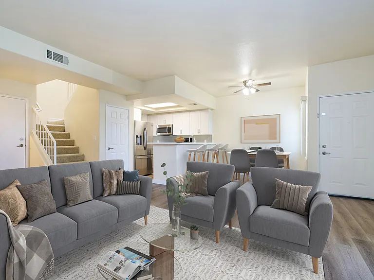 Living Room, Dining Room, Kitchen
