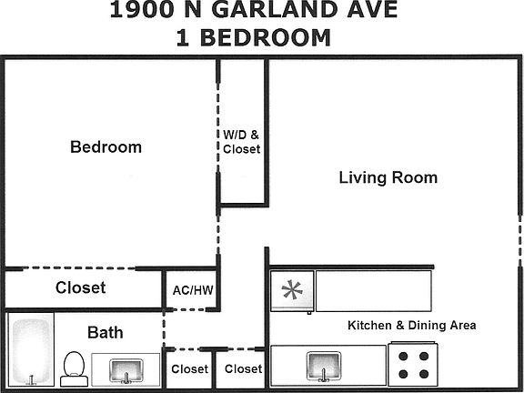 5th image of 1900 N Garland Ave APT 42