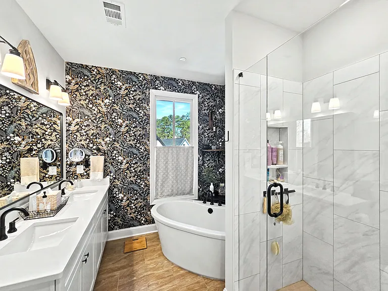 Master ensuite with soaking tub and separate shower