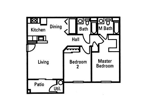 Floor plan Two Bedroom