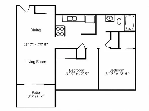 Floor plan 2-Bedroom