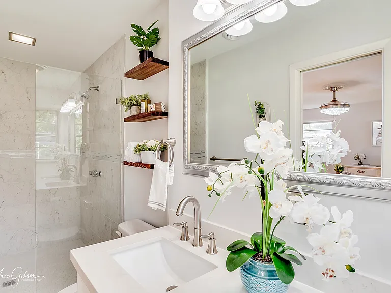Large shower.