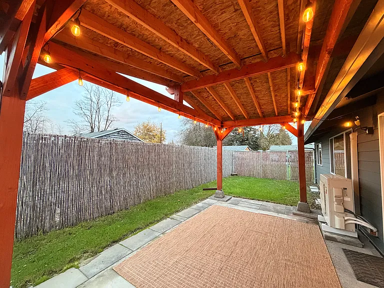 Fully Covered Patio, Cozy Lighting!