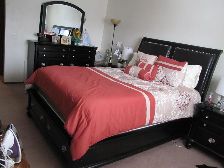 Large master bedroom in upper level