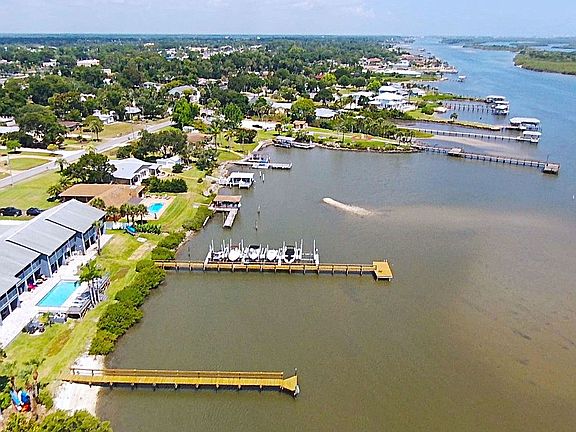 Aerial view facing N