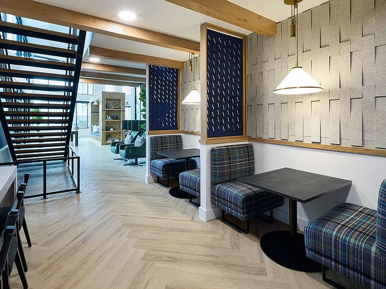 NEW South Building Resident Lounge with Multiple Seating Areas