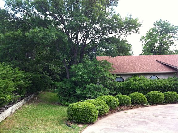 Around East side of house