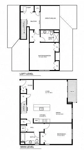 Floor plan Cedar Loft