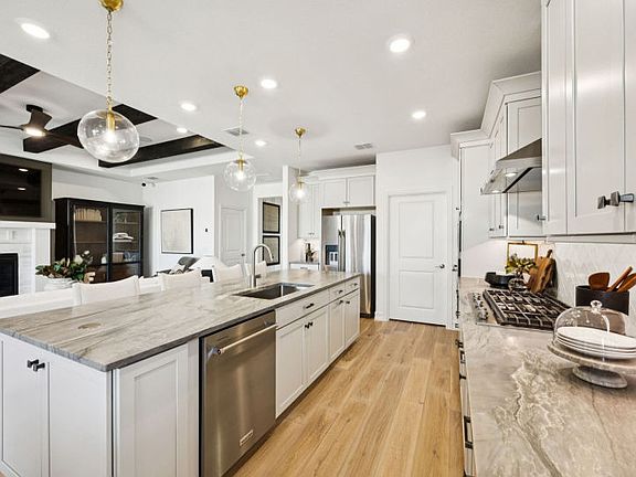 Spacious kitchen with large island