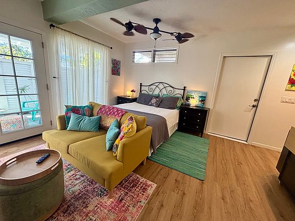 Private indoor studio living area.