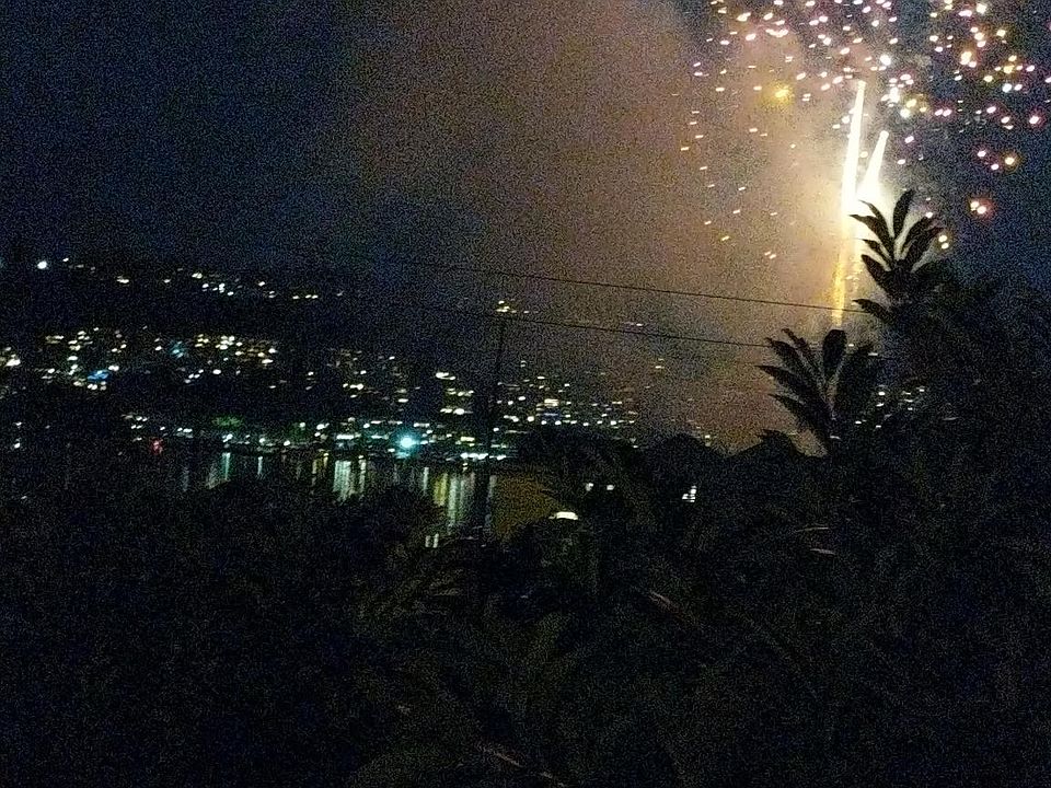 July 4th firework at the backdrop of Lake Union