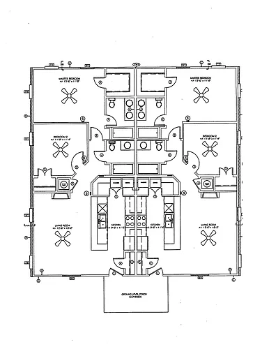 Floor plan 2 x 2 Unfurnished